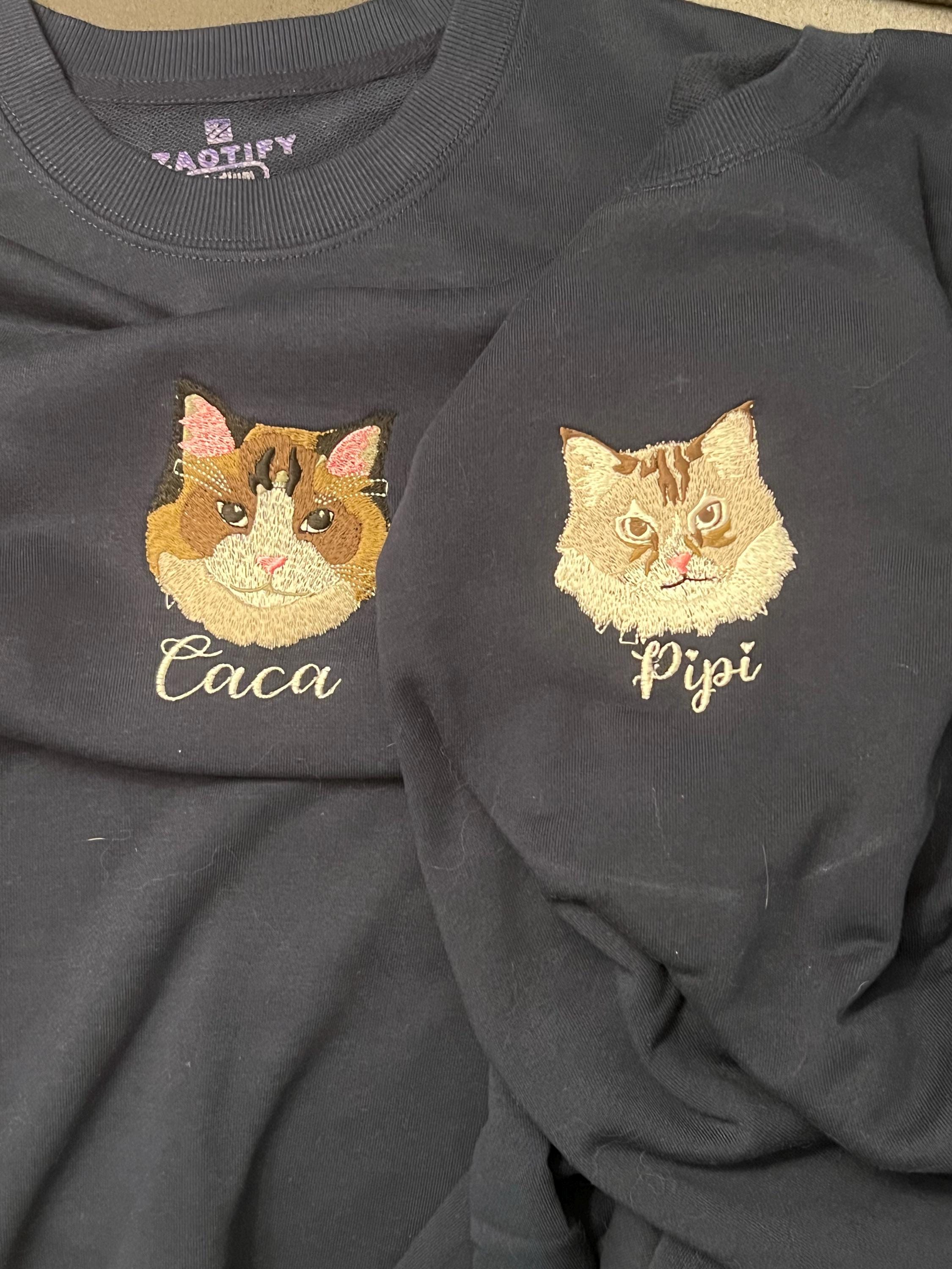 Embroidered Custom Pet Sweatshirt, Custom Embroidered Dog Sweatshirt, Unisex Crew Neck, Hoodie, Unisex T-shirt, Pet Lover Gift