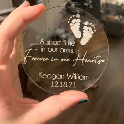 Infant Loss, Baby Loss Ornament, Personalized Infant Loss Keepsake