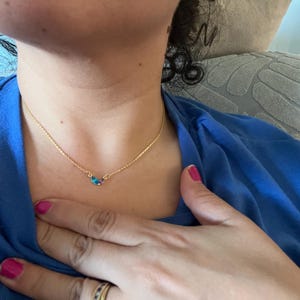 Custom Marquise Birthstone Necklace, Daily Necklace, Wedding Necklace, Anniversary Gift, Bridal Gift, Grandma Gift, Birthday Gift for Her