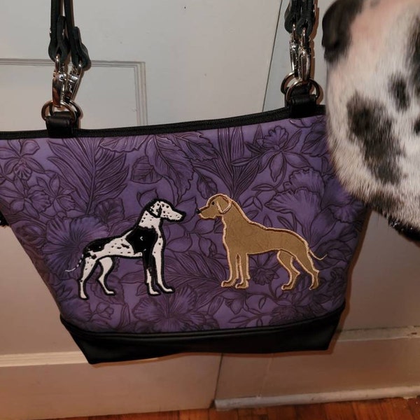 Great Dane Pattern Print Crossbody Bags