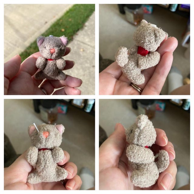miniature teddy cat ❷ Seventeen Cement Cat Plush Toy Cute Wonwoo Doll Kkamaeorkk