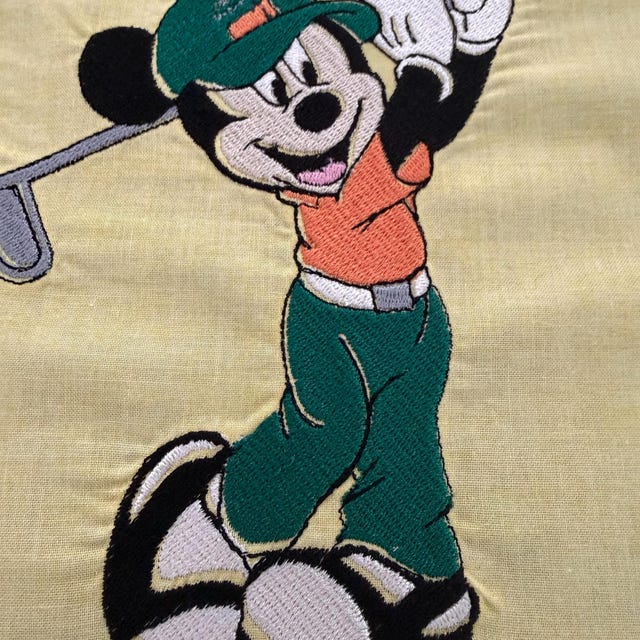 Funny Golf Mickey Mouse Embroidery Design, Instant Download, 6