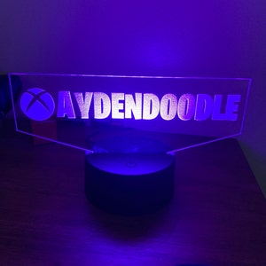Extra Large Wall Hanging LED Sign With Custom Gamertag - Etsy