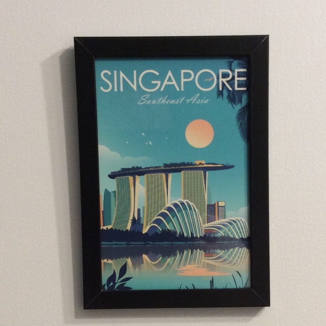 額装ポスター シンガポール・ウィンドウズ シンガポールのプリントポスター、シンガポールのウォールアート