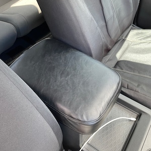 ZOXOQ Center Console Armrest Cover For Nissan Frontier Accessories 2022 2023 2024 2025, Leather Arm Rest Protective Pad, Middle Console Interior Cushion, Seat Box Lid Trim (Black Stitches), Armrests - Canada