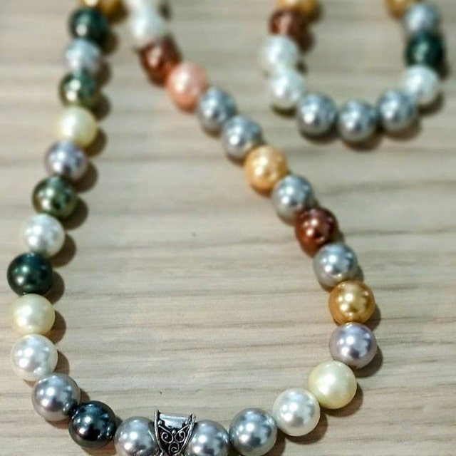 Perles En Nacre Naturelle - Rondes 25 Mm - Lot De 4 - Couleur Violette - Pour Création