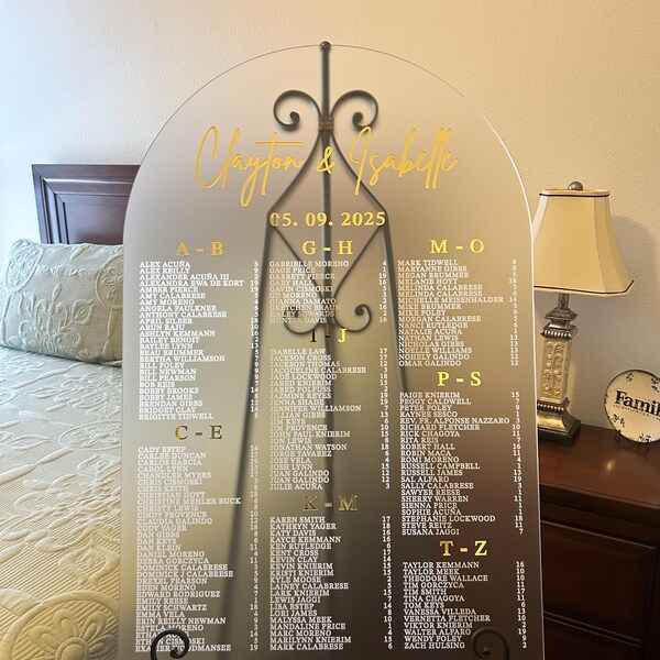 Acrylic Seating Chart Wedding Wedding Table Seating Chart Find Your