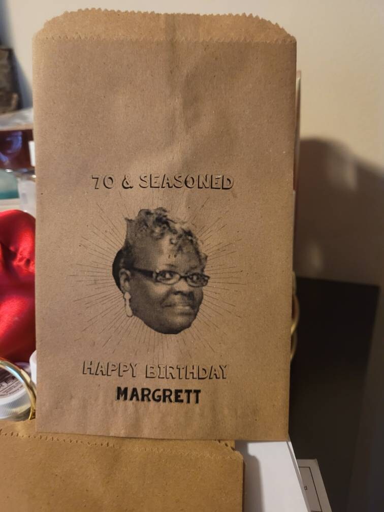 (Set of 15pcs)Custom Birthday Favor Bags, Favor Bags, Custom Printed on Kraft Brown Paper Bags