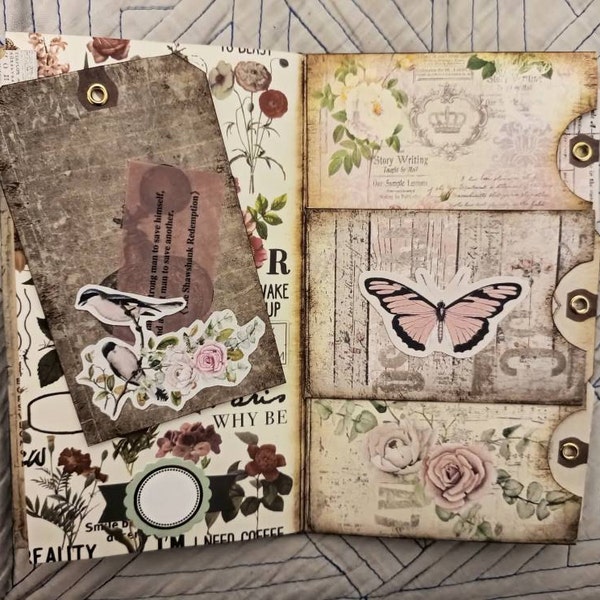 Page Pockets No. 3 Junk Journal Folio Kit, Folder, Blue, Butterfly ...