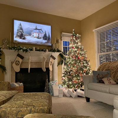 Samsung Christmas Frame TV Art Christmas Tree in Field, Holidays ...