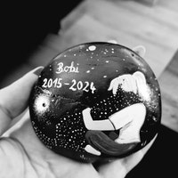 Gedenkstein Für Opa – 2-seitig, 10,2 Cm, Mit Kardinal-Motiv & Holzherz, Weihnachts-Dekoration