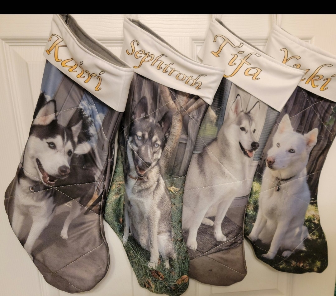 Personalized Photo Name Christmas Stockings Custom Stockings Family Stockings  Stockings Christmas Stockings  Stocking