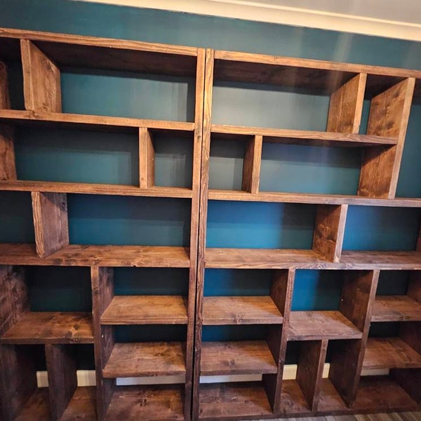 Reclaimed Wood Bookcase / Shelving Unit - Scaffold Furniture- Og - Etsy UK