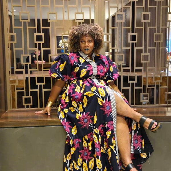 Africa Print Ankara party dress main image 1