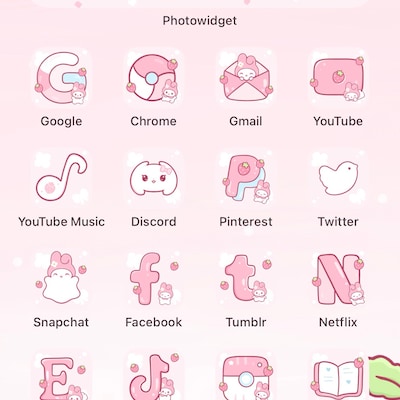 Cute Strawberry M E L Icon Set, Cute Icons, Pink Icon Set, Ios Android ...