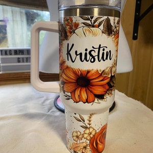 40oz Quencher Tumbler Wrap - Boho Floral Add a Name Seamless PNG ...