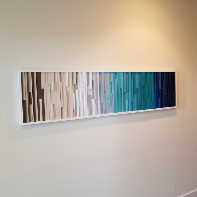 Wood Wall Art Wall Art Sculpture 12x36 set 2pcs Etsy