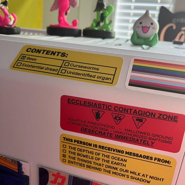 Weirdcore Lab Warning Stickers + Read Description! + Cursed Ominous ...