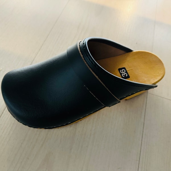 suede clogs with heel