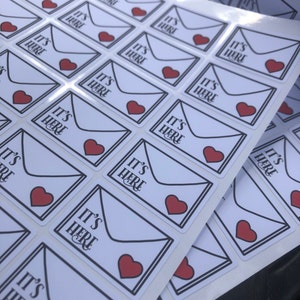 Die Cut White Envelope Stickers. Cute Happy Post, Happy Mail Labels. - Etsy