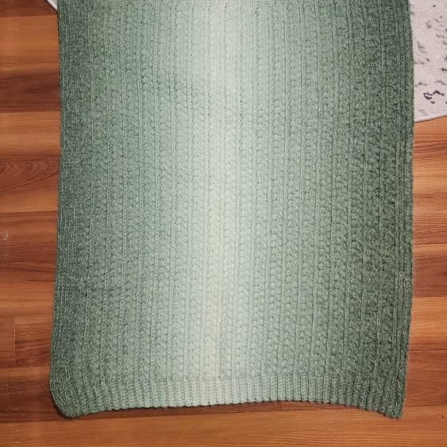 A customer's finished Braided Wheat Stitch Crochet Blanket PDF Pattern