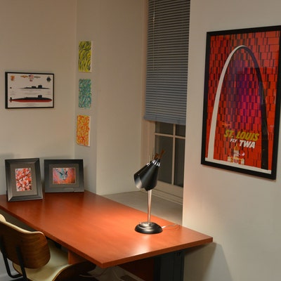 TWA St Louis 1964 Vintage Travel Magnet - 5 Inch Vinyl Magnetic Sheet For Cars & Refrigerators