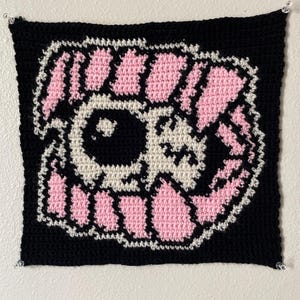 Vampire Eyeball Tapestry Crochet Pattern / Wall Hanging / Weird