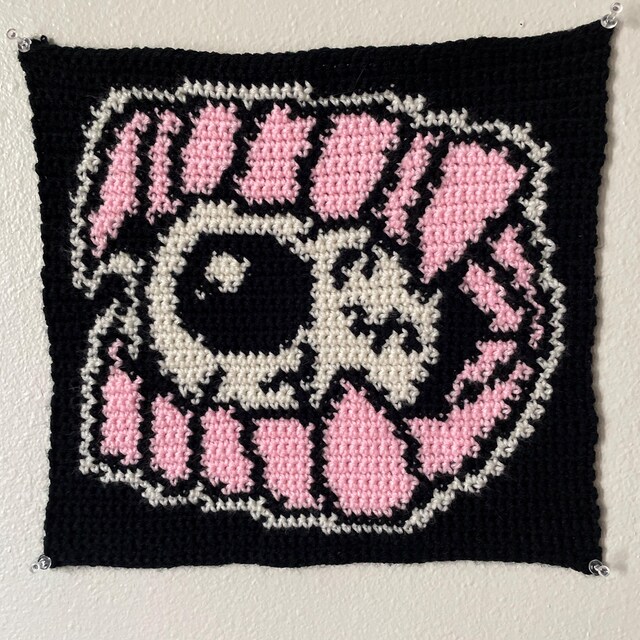 Vampire Eyeball Tapestry Crochet Pattern / Wall Hanging / Weird