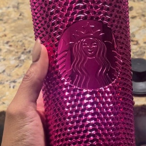 Vaso Starbucks Original Studded Pink Chrome Sangría