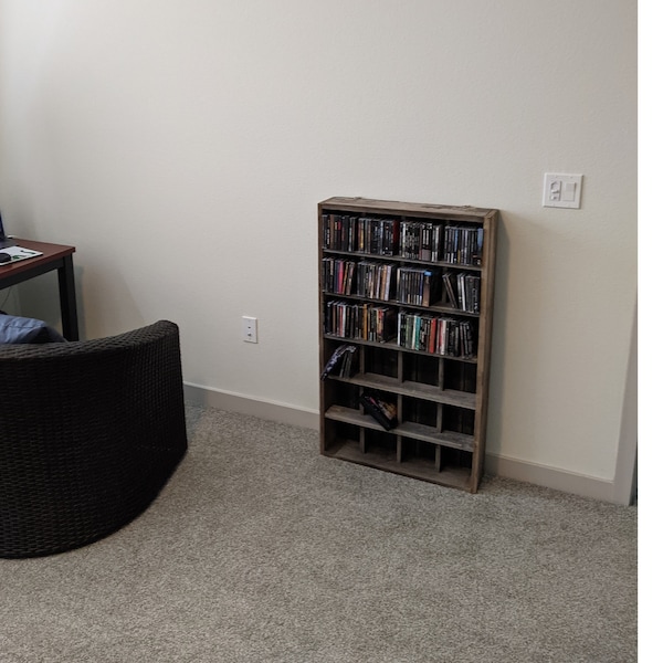 Musical Cubbies Music CD Storage Holder Cubby Shelves Fit Cds - Reclaimed Wood Decor ...
