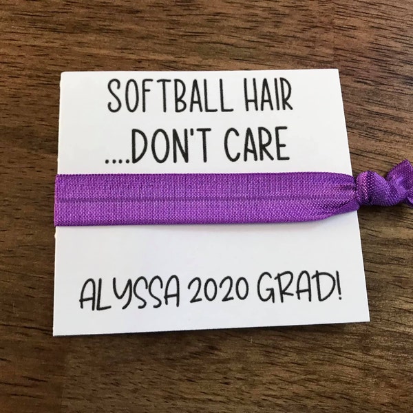 Softball Hair, Don't Care/ Birthday Favors/ Softball Theme/ Party ...