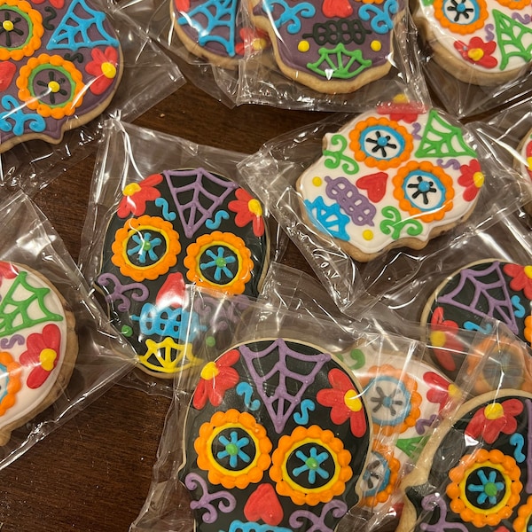 Day of the Dead Sugar Skull Cookies (dia De Los Muertos) - Etsy