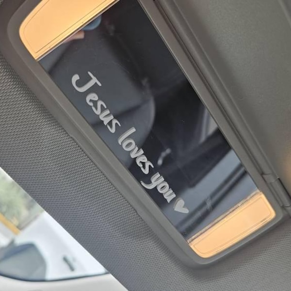 4-Pack "Trust In God" Vinyl Rearview Mirror Decals - Car Window Stickers For Women, Self Affirmation Decor (White)