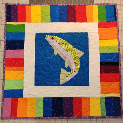 Rainbow Trout Paper-piecing Quilt Pattern, PDF - Etsy