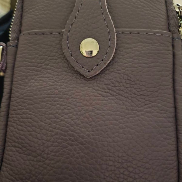 Lucido Leather Crossbody Phone Holder Women