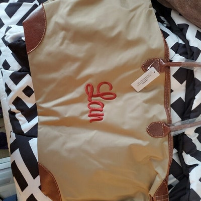 Monogrammed Nylon Overnight Bag Custom Monogram Weekender Bag ...