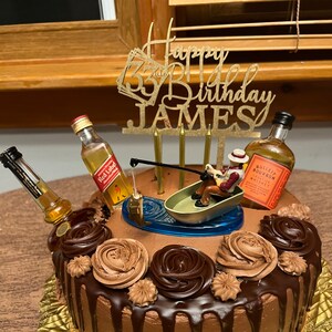 Happy 80th Birthday Cake Topper, Custom Cake Topper for Birthday With ...