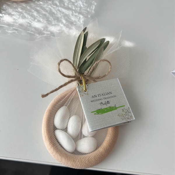 Personalized Wedding Almond Candy Favors for Guests, an Italian Wedding Tradition Five Sugared ...