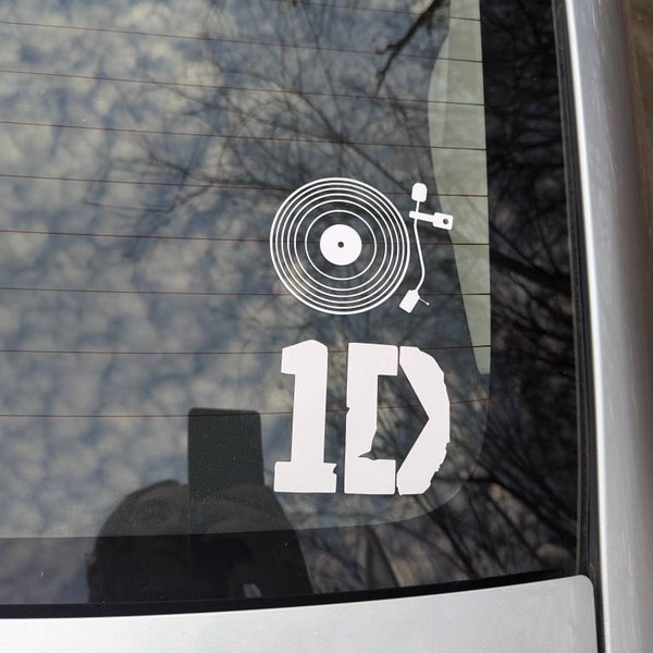 Retro Record Player Decal | Vinyl Sticker for Laptop, Car, Tumbler - Etsy