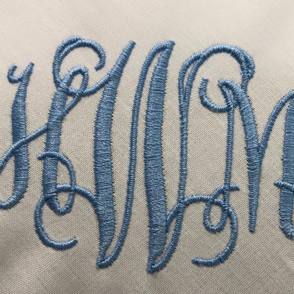 4size Interlocking Monogram 3 Letters Monogram Font BX Fonts Embroidery ...