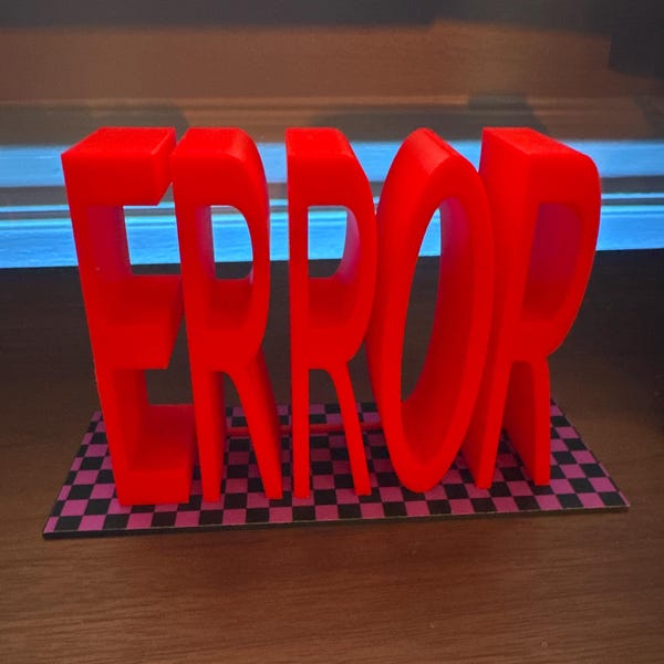 GMOD Source Error Prop | 3D Printed Garry's Mod Developer Error Replica ...