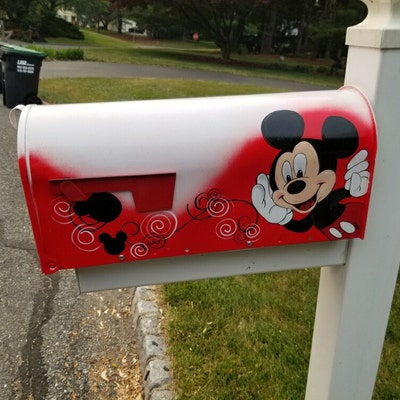 Hand Painted Mailbox Mickey Mouse - Etsy
