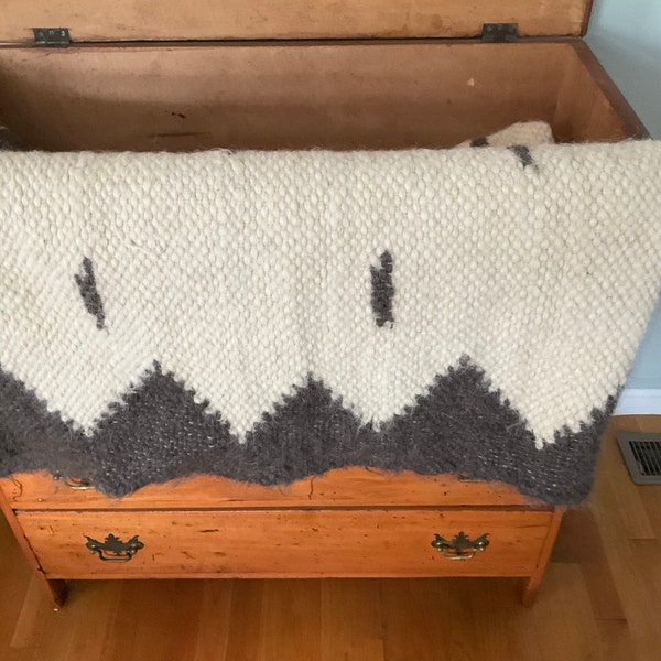 Swiss Grey Woven Rug Scandinavian Area Rug Wool Blanket Personilized ...