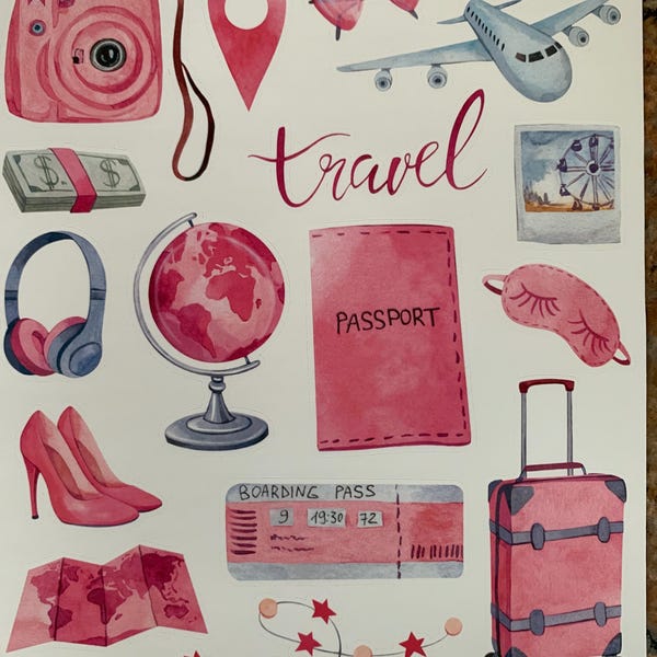 Take a Trip | Planner Stickers, Scrapbook Stickers, Bullet Journal ...
