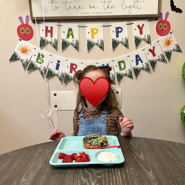 Eric Carle the Very Hungry Caterpillar Birthday Party Bunting "happy ...