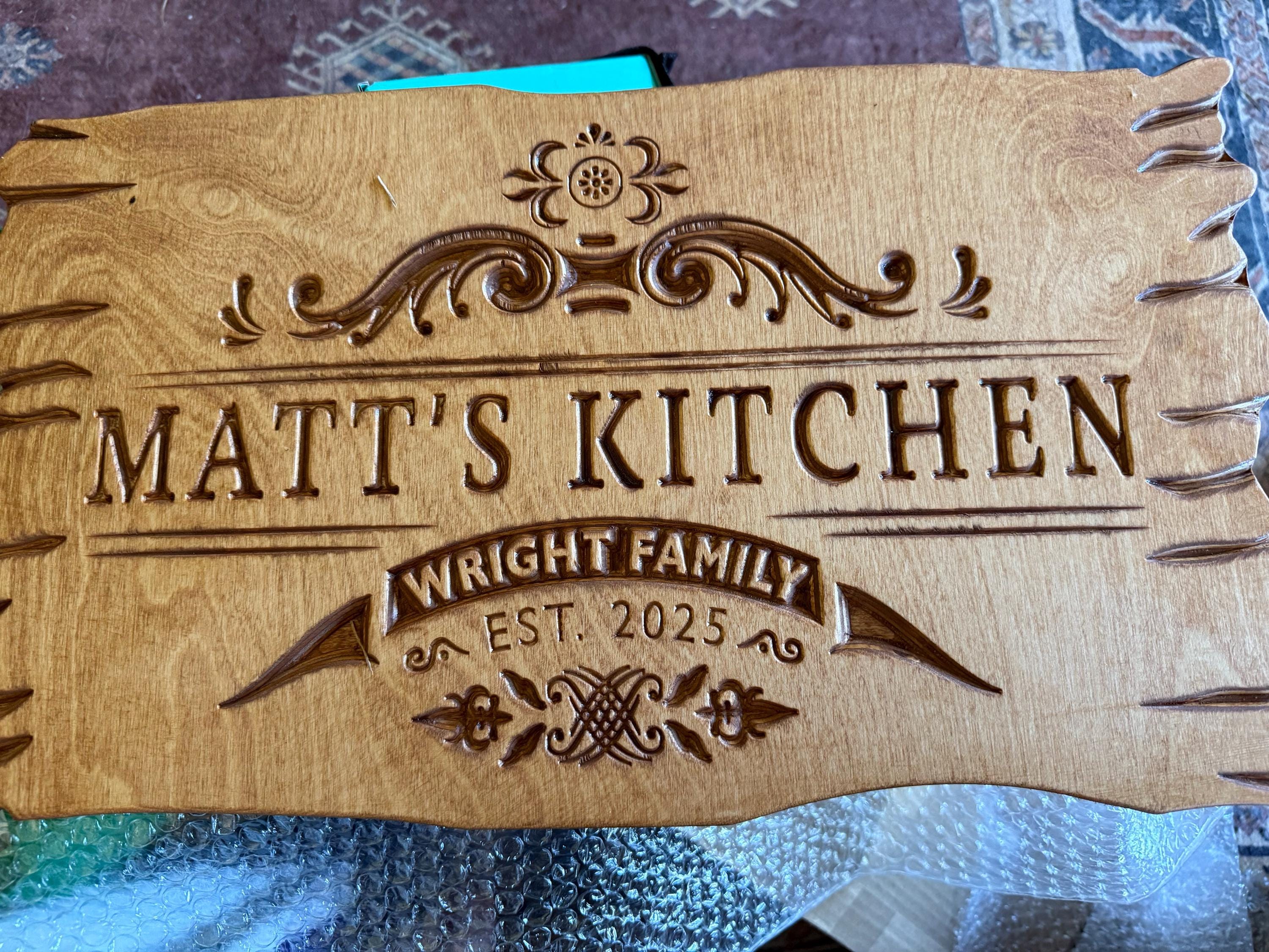 Personalized Wooden Family Name Sign, Custom Carved Sign, Wood Home Decor, Housewarming Gift, Outdoor Sign, Retro House Decor, Cabin Decor