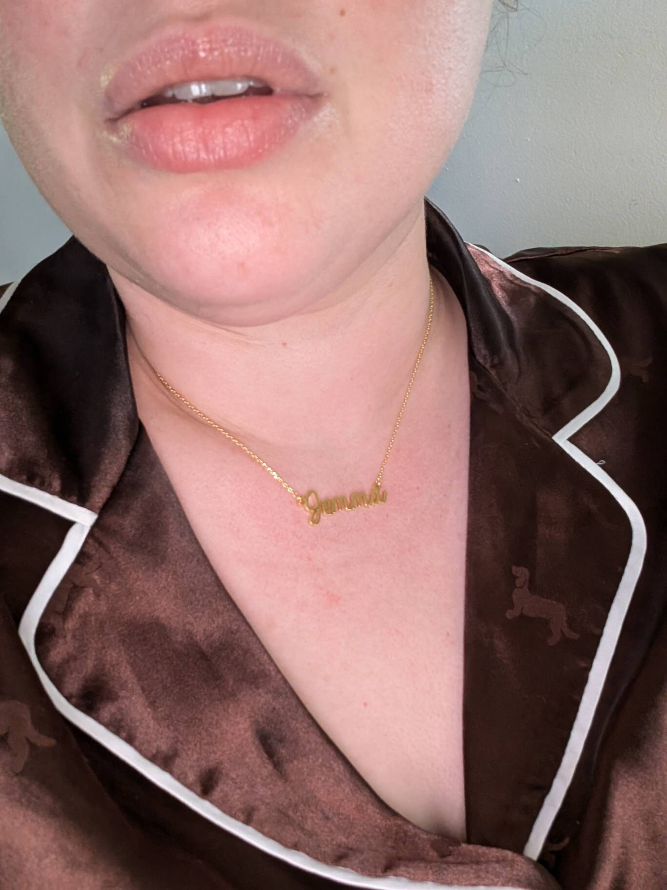 Benutzerdefinierte Namenskette, 18 Karat vergoldete Namenskette, personalisierte Namenskette, Geburtstagsgeschenk für sie, Muttertagsgeschenk, Geschenk für Mama
