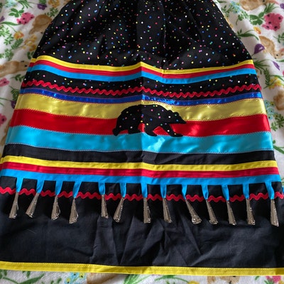 Purple Ojibwe Style Floral Ribbon Skirt - Etsy
