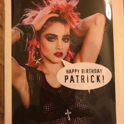 MADONNA Happy Birthday Card. Personalized Madonna Card. Super Awesome ...