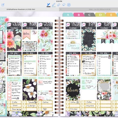 HAPPY PLANNER 365 STICKERS, Spring Flower Planner Sticker, Weekly ...